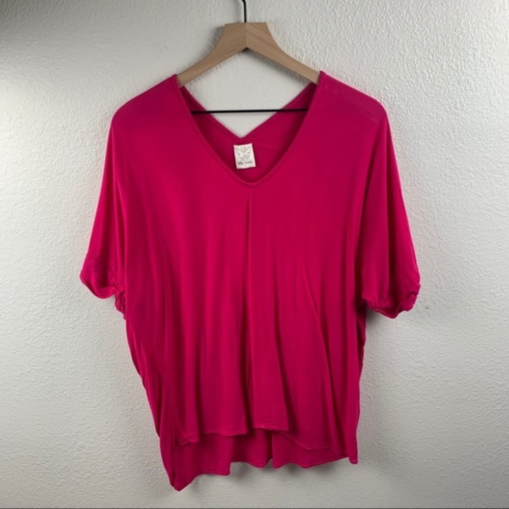 ELLA MOSS FUSHIA PINK FLOWY BLOUSE
